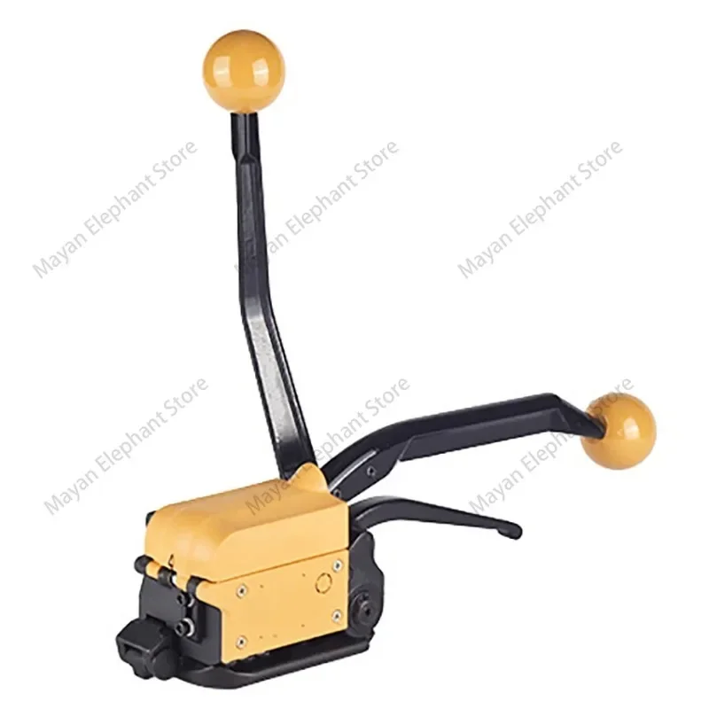 Manual Steel Strapping Tool A333 Buckle Free Sealless Handheld Steel Strapping Machine for 13/16/19 MM Steel Strip Strap