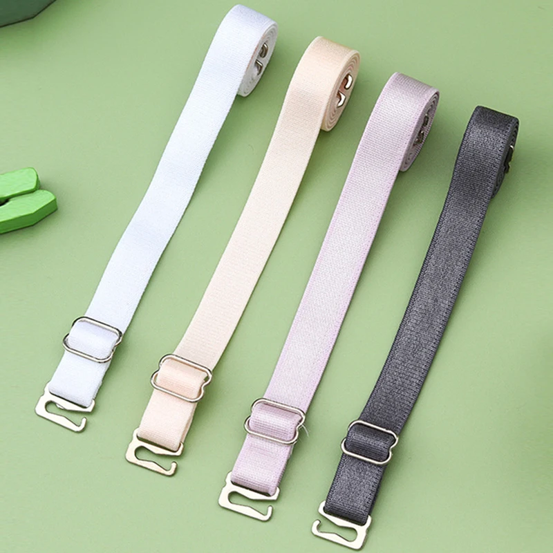 Adjustable Bra Strap Women Non-slip Bra Straps Underwear Accessories Stainless Steel Cloth Shoulder Strap Solid Elastic Trendy