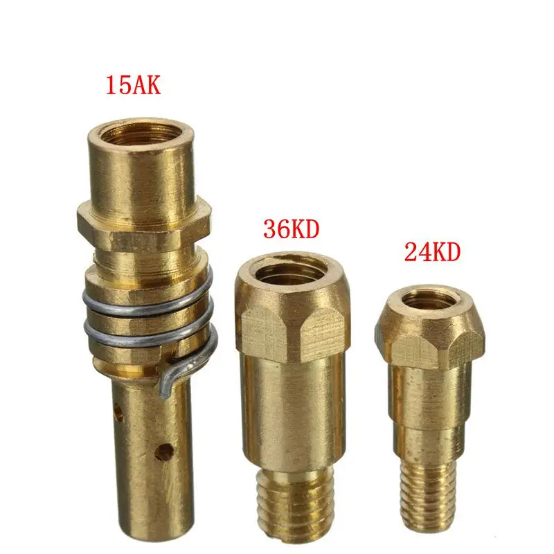 

Welding Weld MIG Gas Nozzle Tip Holder Shroud Replacement Welding Gun Connecting Rod For Welder Machine Torch Gold 24KD 36KD