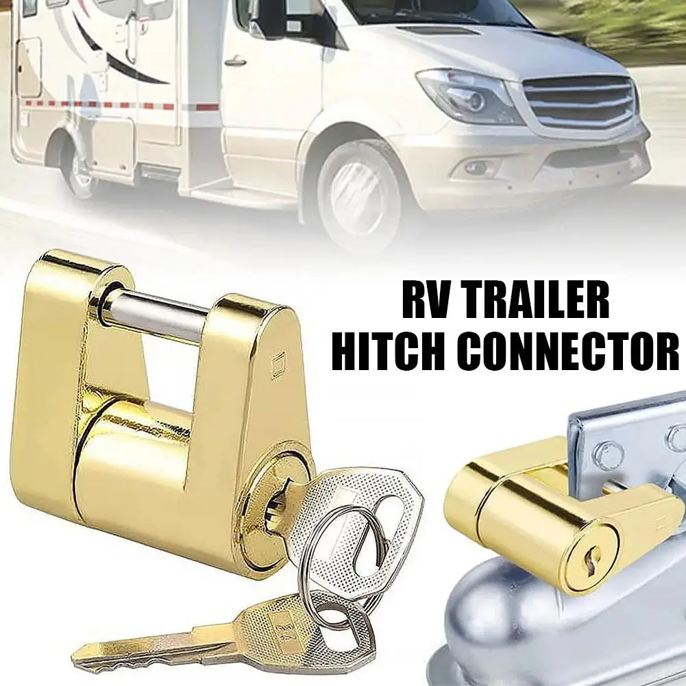 

1/4-inch Small Trailer Lock Anti-theft Trailer Hook Truck RV Accessories Trailer Security Protector Connector Lock Connecto K2I8