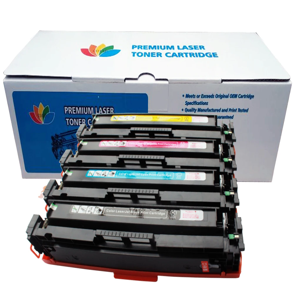 W2210A W2211A W2213A W2214A CF207A Toner Cartridge For HP Color Laserjet M283fdw M283fdn M255dw M255nw M282nw Printer, With chip