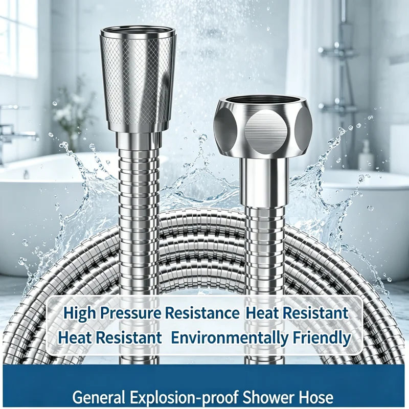 Anti entanglement showerhead hose, shower canopy head hose, hand spray showerhead, shower handheld 304 showerhead hose