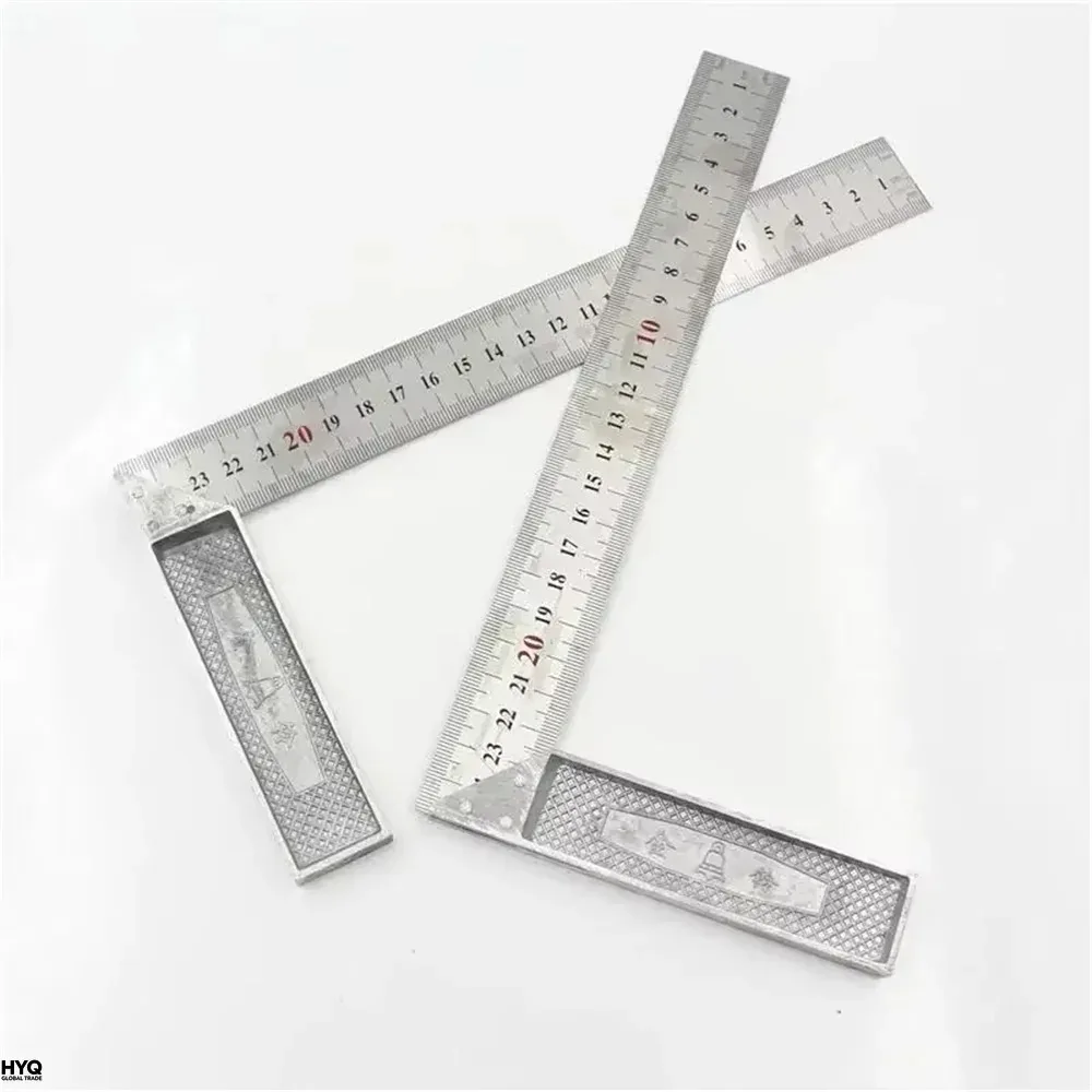 300mm Aluminum Handle with Stainless Steel Scale Right Measuring Angle Square Ruler