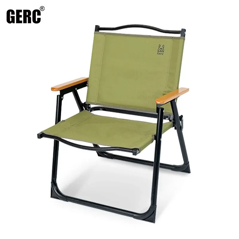 GERC Outdoor Camping Folding Chair Aluminum Alloy Portable Beach Fishing Chair Kermit Chair