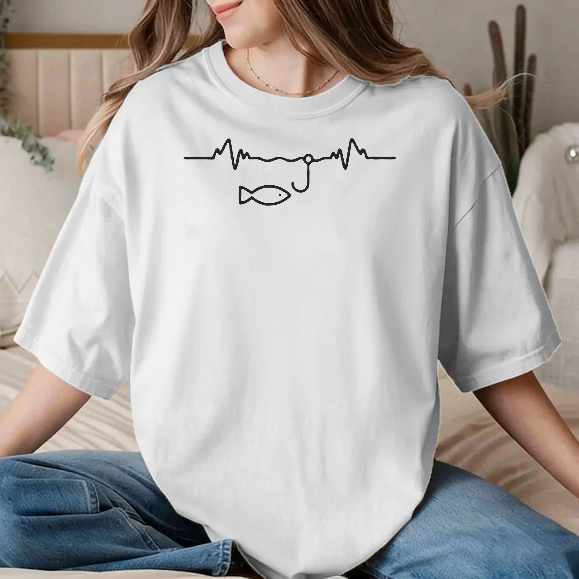 T-shirts de pêche Evolut pour hommes et femmes, t-shirts en coton cool à col rond et manches courtes, 4XL 5XL 6XL