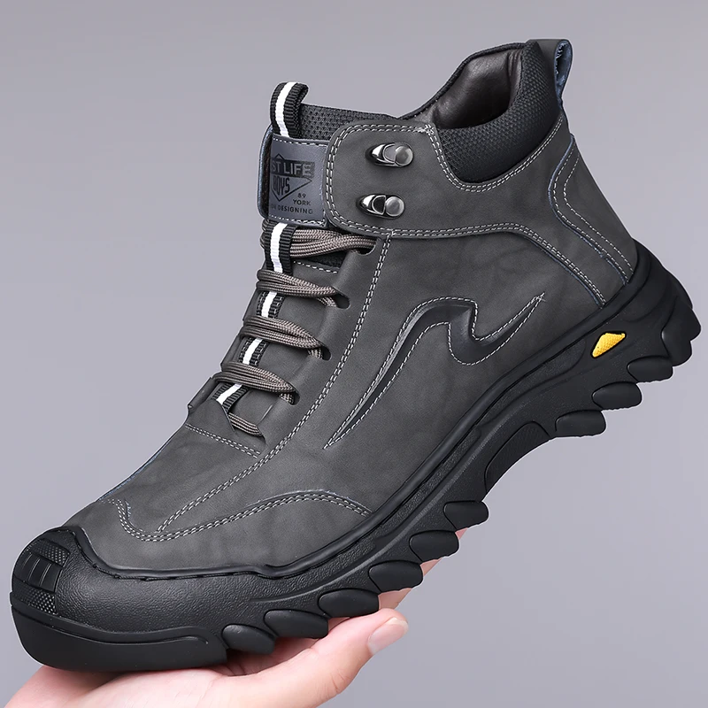 

Men's Shoes, Autumn and Winter Casual Fashion, Versatile Men's High-Top Cotton Shoes, Men's Boots