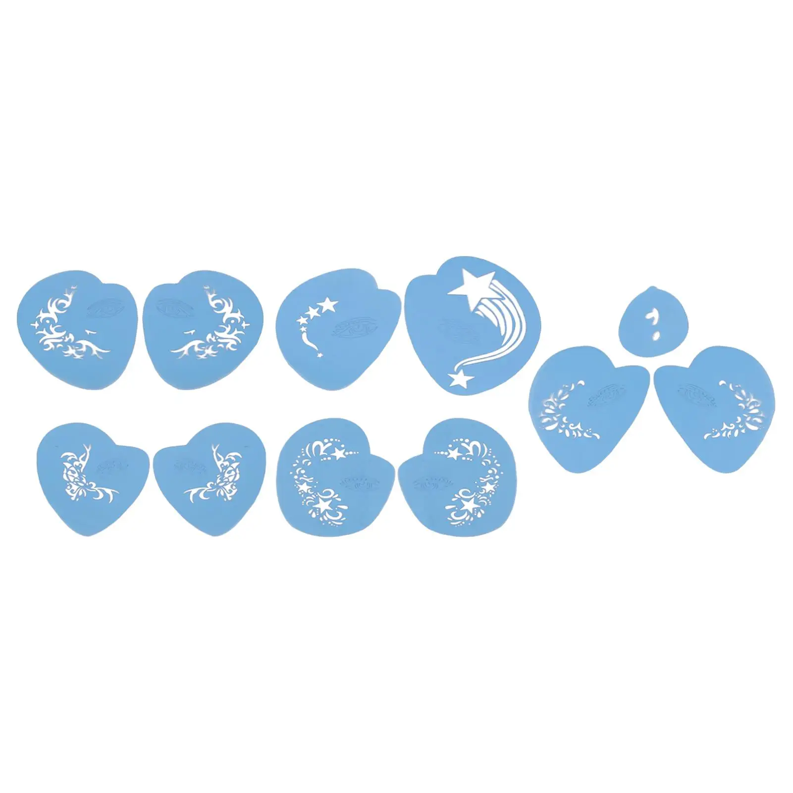 

5pcs Reusable Face Paint Stencils Set for halloween Cosplay Party Creative Face Art Templates