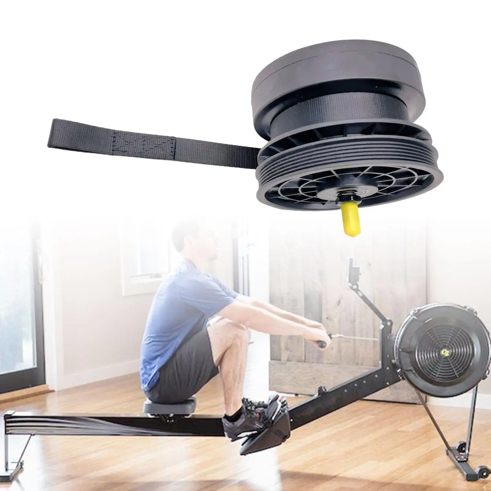 Webbing Rebound Damper Resistance System with Belt Rowing Machine Pulley Home Gym Gravity Wheel Accessories Pull Rope