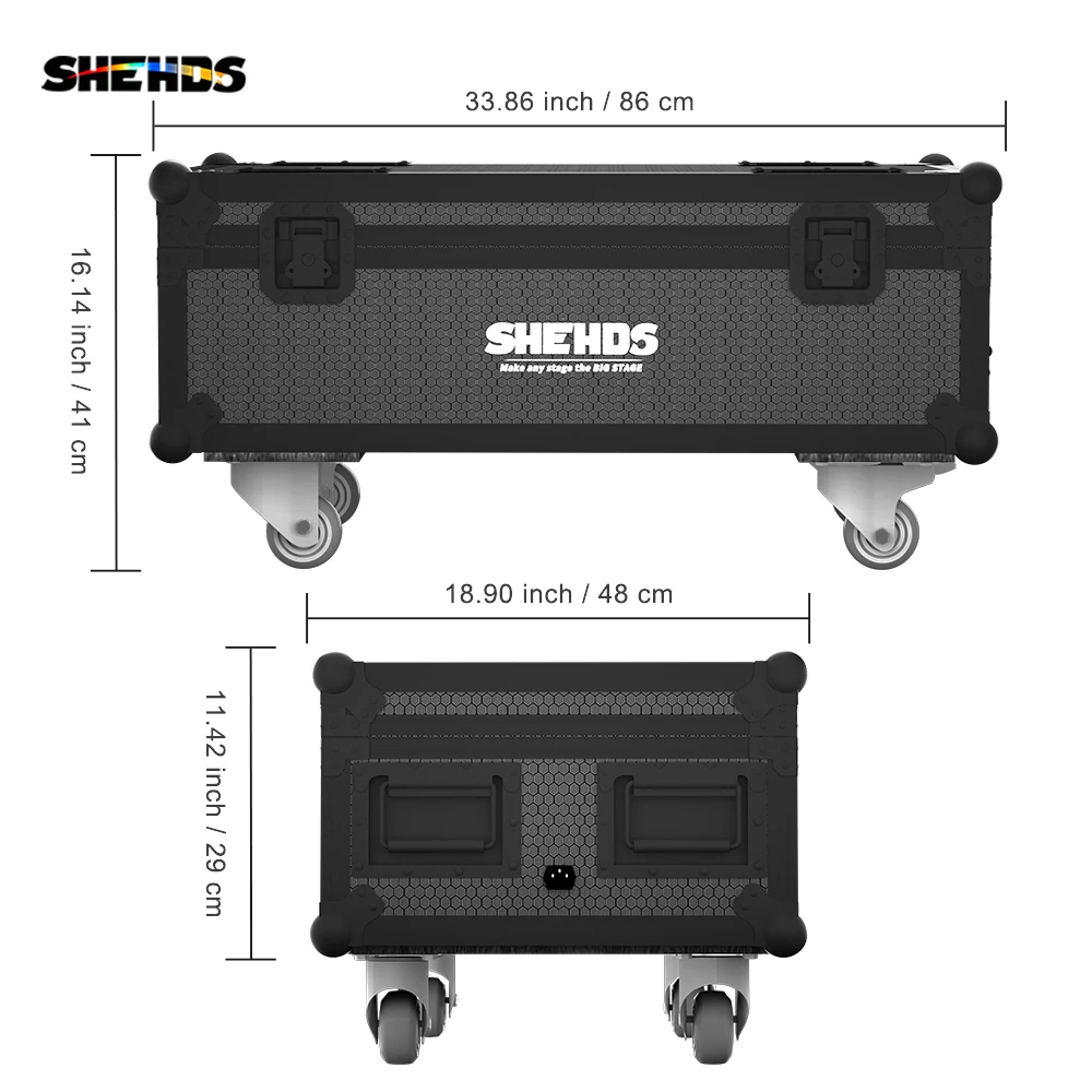 SHEHDS 6X18W Battery Charging Mobile Phone Wireless WIFI & Remote Control With Flight Case For Party DJ Stage Equipments