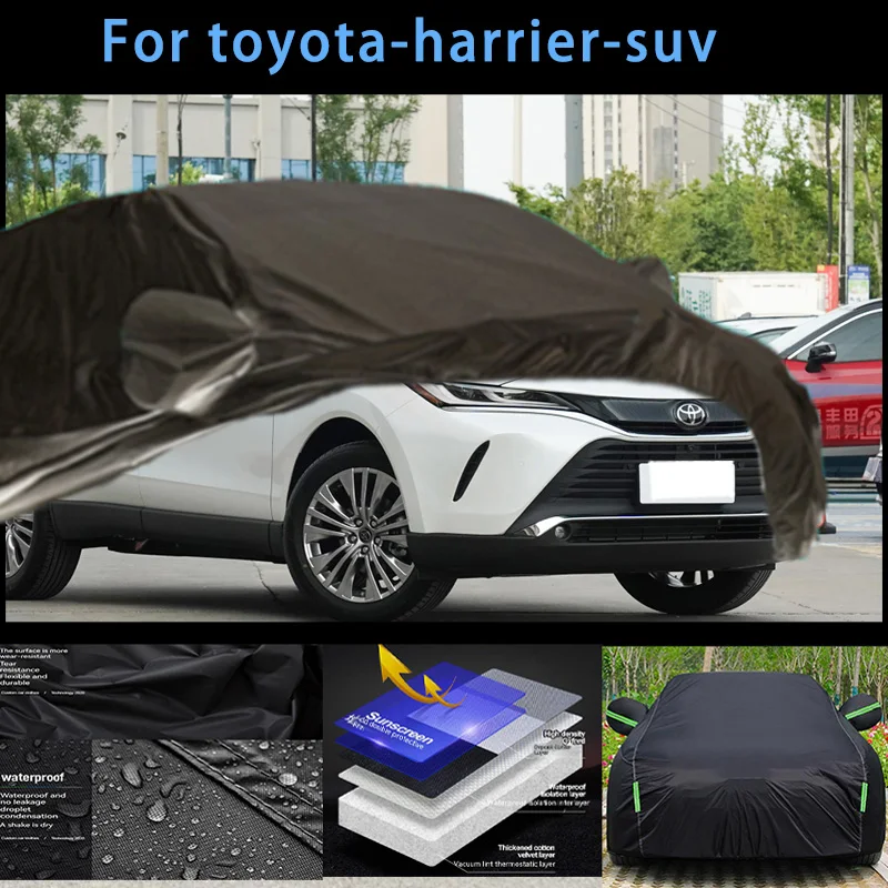 For toyoya-harrier-suv  Outdoor Protection Full Car Covers Snow Cover Sunshade Waterproof Dustproof Exterior Car accessories