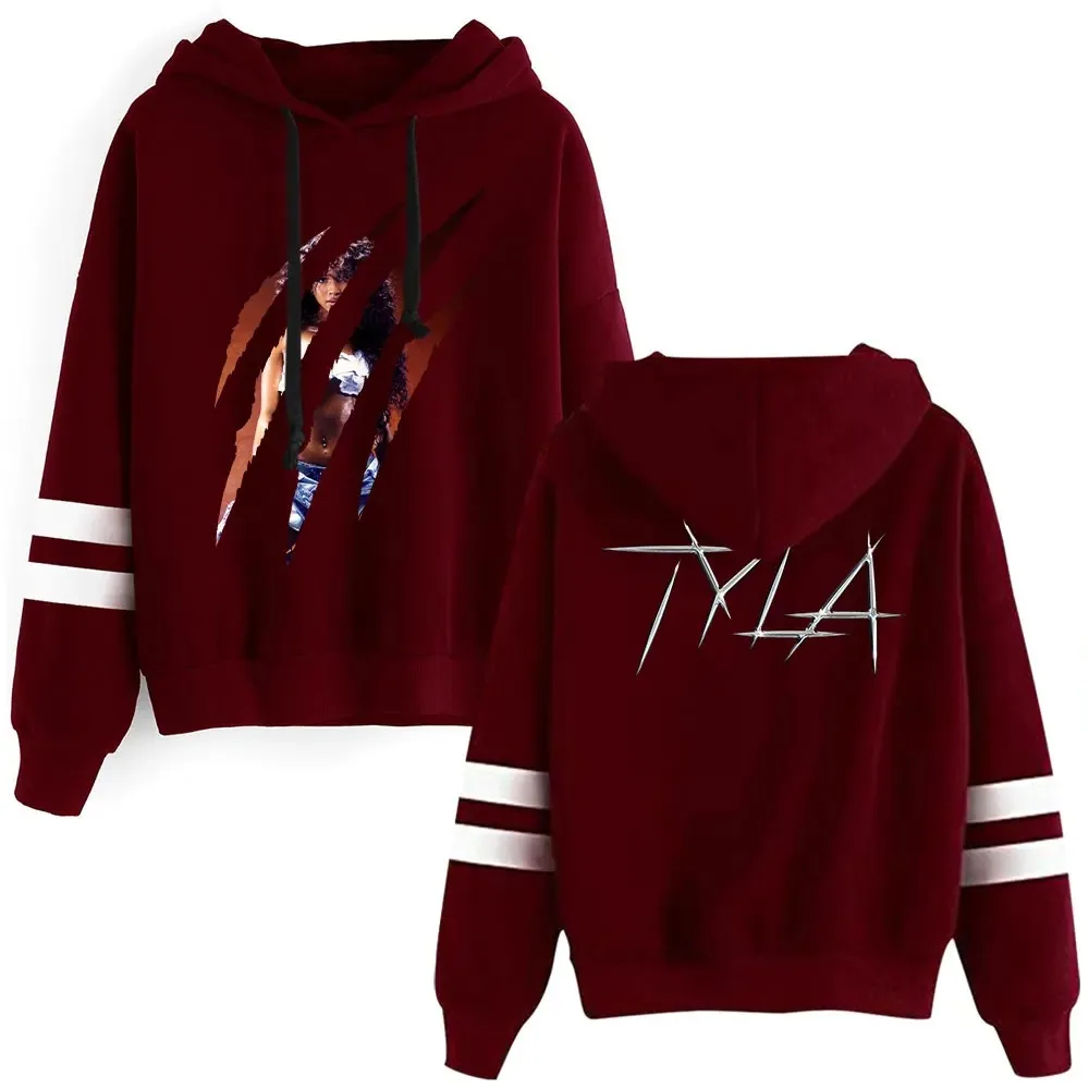 

Tyla Scratch Pullover Hoodies Drawstring Bagless Parallel Bars Sweatshirt Men/Women Nw Fans Fashion Pullover