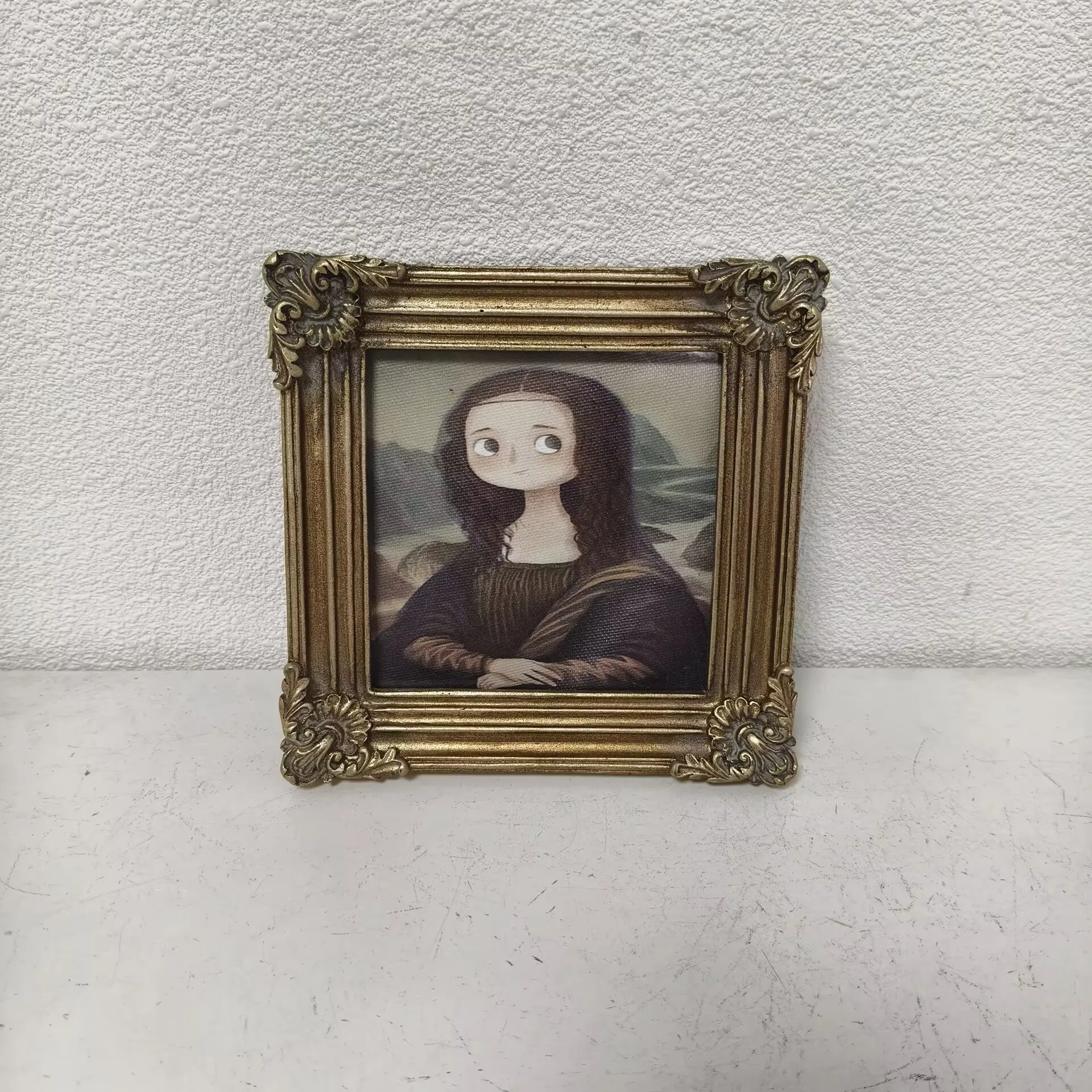 4/6/7 Inch European Retro Photo Frame Creative Table Setting Weathered Photo Frame Old Wall Hanging Frame