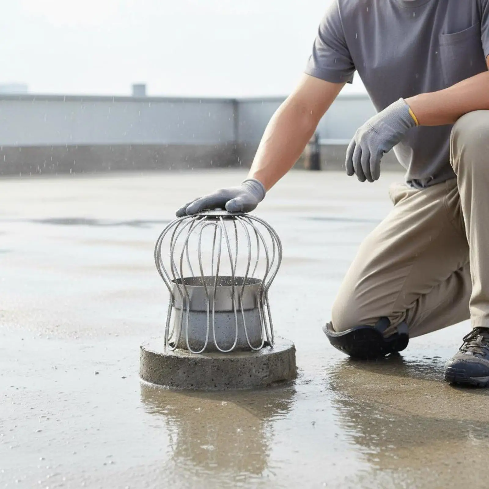 Flexible Downpipe Filter Rustproof Anti-Clogging Downspout Cap Long-Lasting