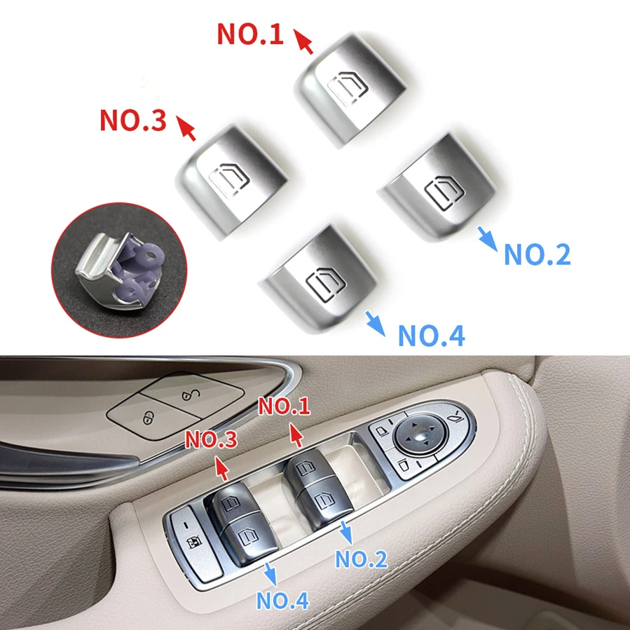 

Car Window Button Glass Lifter Switch Trunk Tailgate Boot Luggage Back Door for Mercedes-Benz C class W205 GLC W253