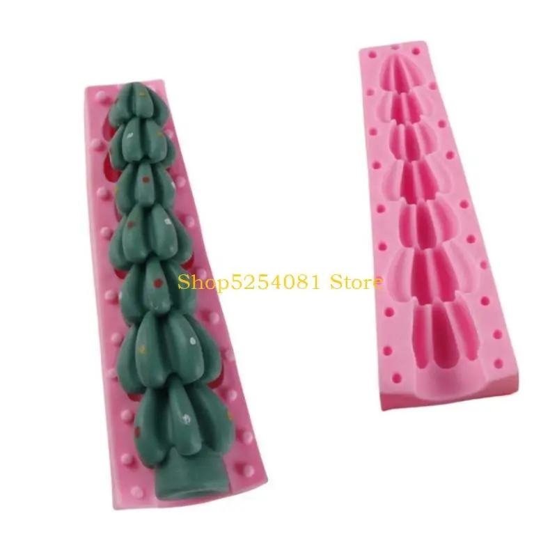 AXYC Christmas Tree Silicone Molds للشمعة ، هدية عيد الميلاد ، الديكور
