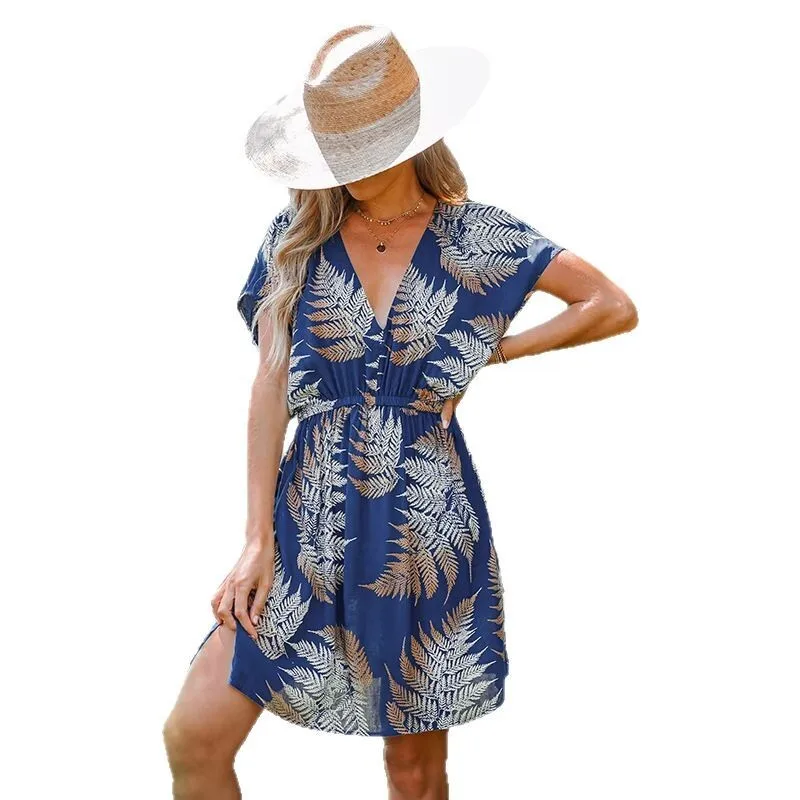 NOVEDAD DE VERANO 2024, falda para la playa, jersey con estampado para vacaciones y ocio para mujer, traje de baño para Bikini, ropa de protección solar para cubrir