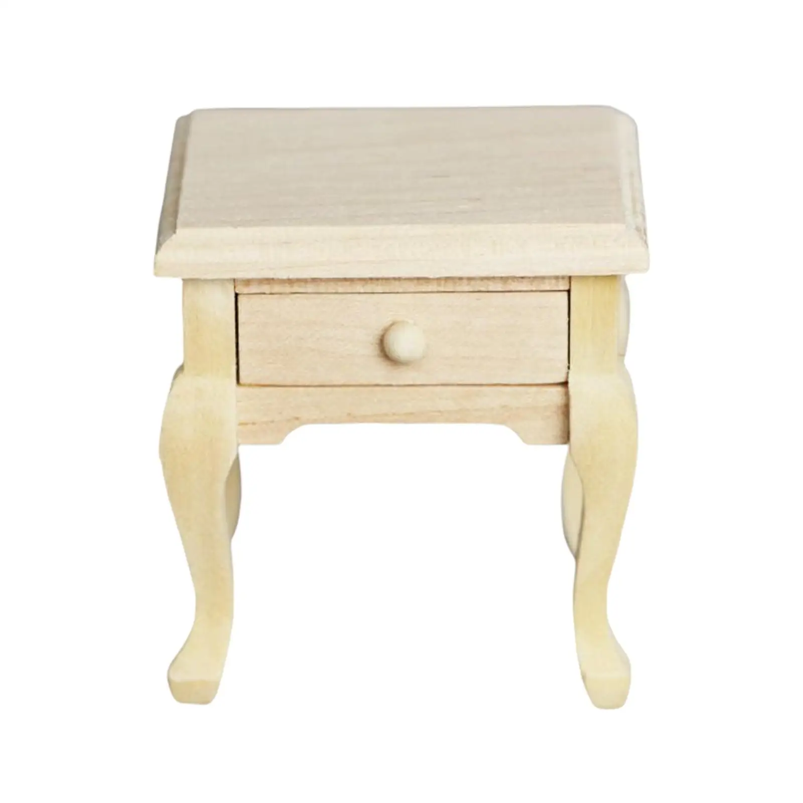 Mini Nhà Búp Bê Đồ Nội Thất Trang Trí Gỗ 1:12 NightStand Đầu Giường Để Dollhouses Đời Cảnh Giả Vờ Chơi Đồ Chơi Tự Làm Fitments