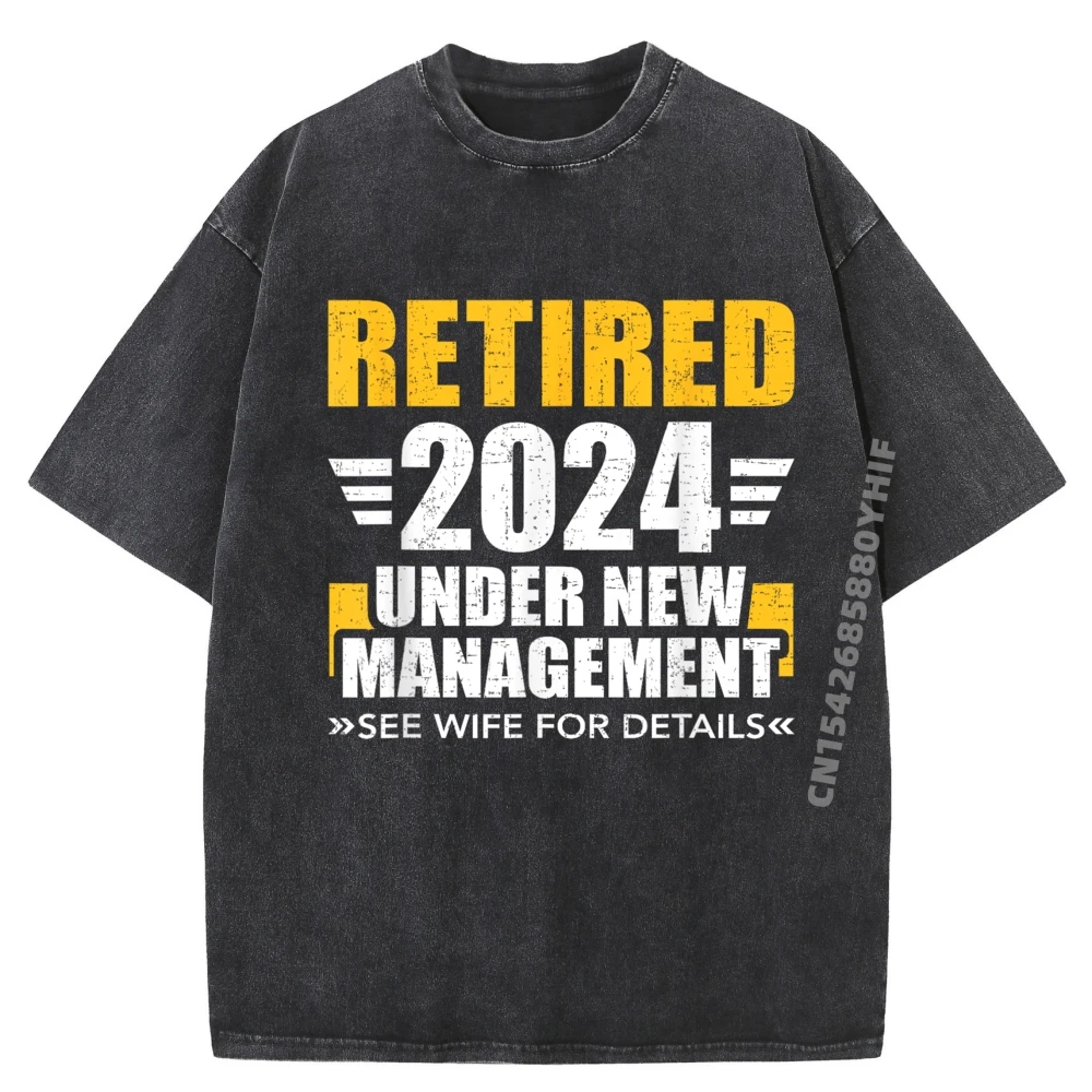 

На пенсии 2024, под новым управлением, см. Жена за пенсию, дизайнерская футболка, мужская одежда, потертая футболка в стиле ретро, веганская футболка
