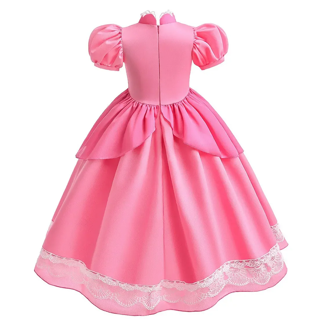 New Pink Peach Princess Dress For Girl Cosplay Queen Costume Fancy Cartoon Movie Baby Girl Role Playing Princess Outfits 3-10Yrs
