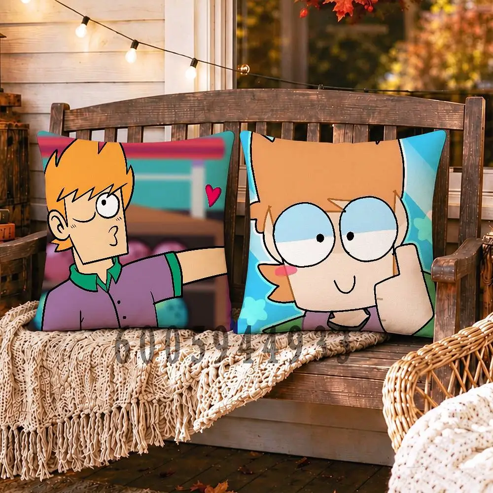 E-Eddsworld matt Anime Celebrity Merchandise All-Match Printed Pillow Case Sofa Car Office Room Decoration Protector