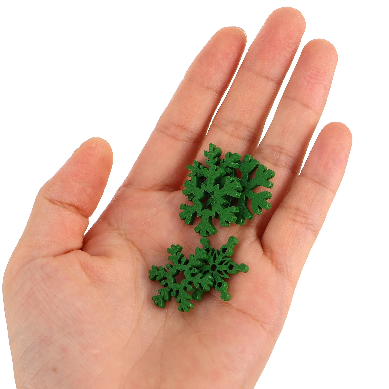 

150Pcs Christmas Wood Snowflake Ornaments Farmhouse Hanging Cutouts Wooden Slices Winter Holiday Decorations Hanging Snowflakes