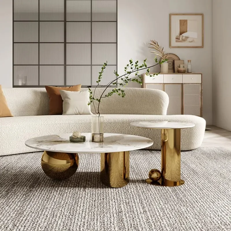 Living room furniture new industrial other living room furniture coffee table small golden ball coffee table