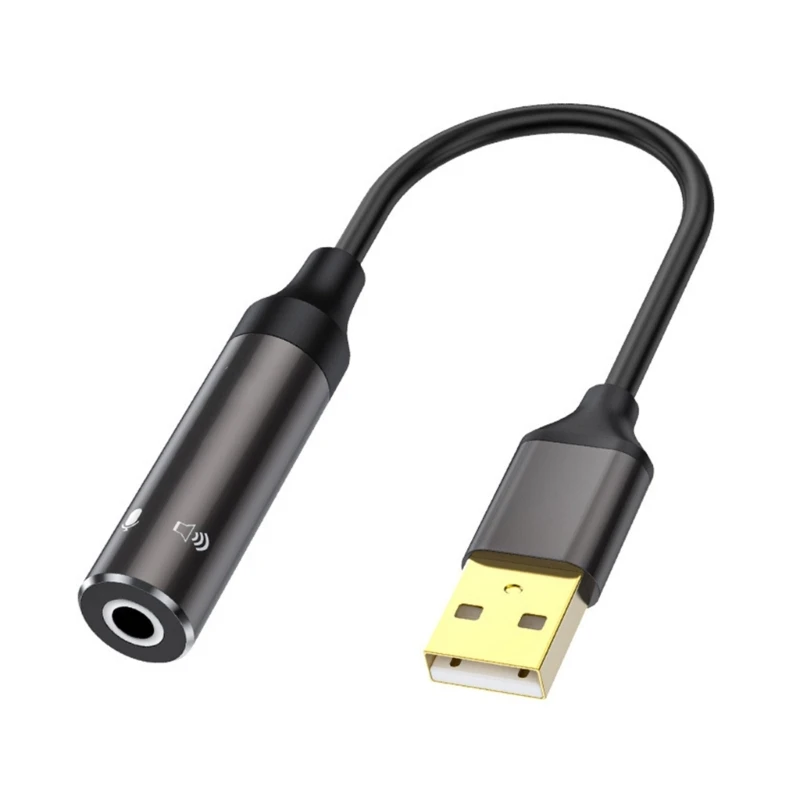 USB Sound Card Adapter With 3.5mm Auditory Port External Sound Card Easy To Use Enhances Auditory Experience Drop Shipping