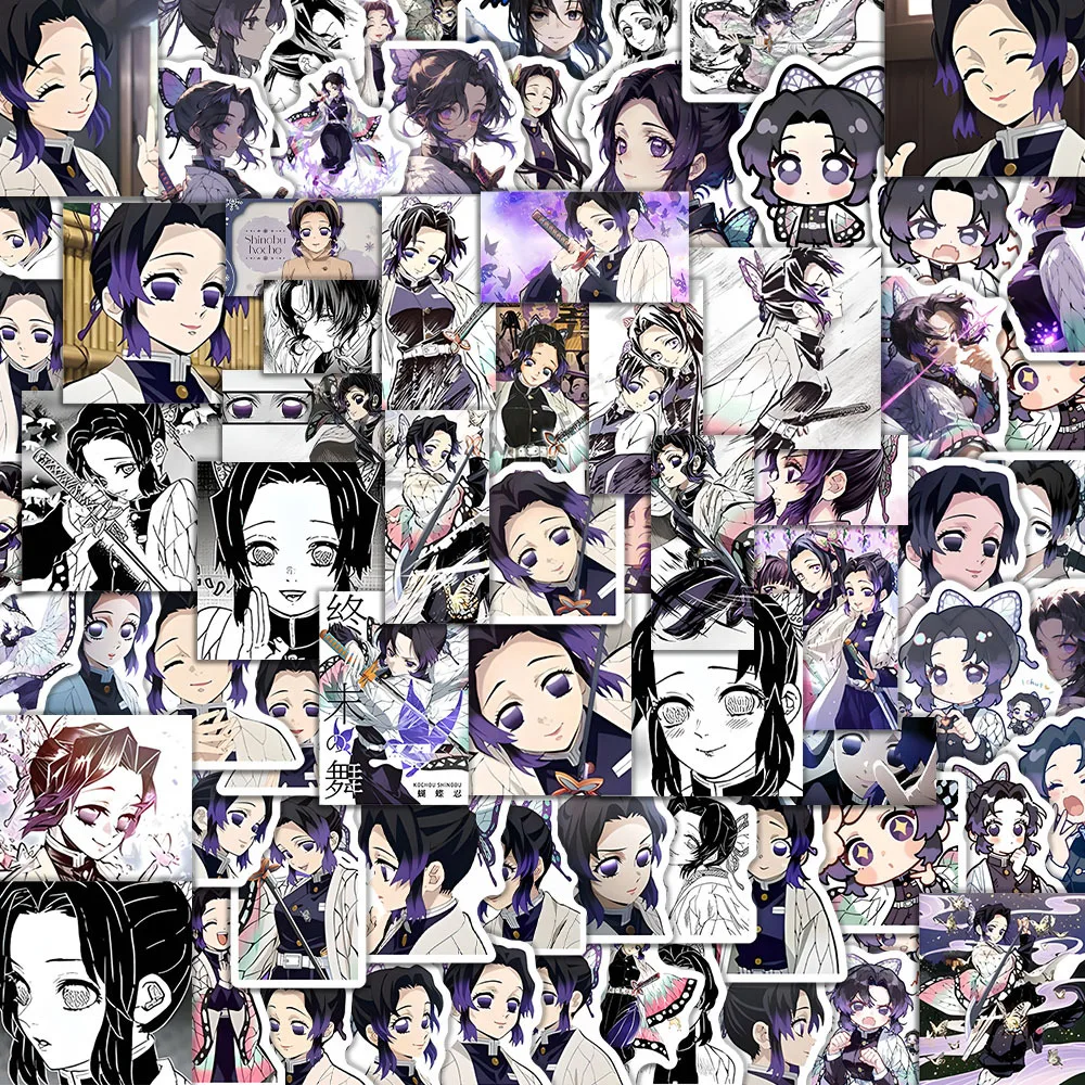 87pcs No Repeat Cartoon Anime Demon Slayer Stickers for Laptop Suitcase Skateboard Guitar Phone Cartoon Sticker Kid Gift Toys