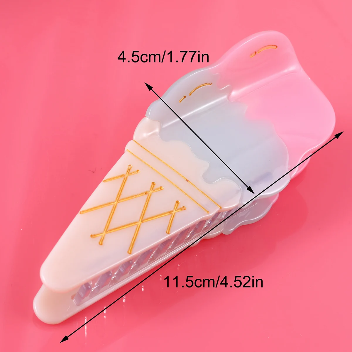 1PC Lovely Ice Cream Shape Hair Claw Clip Colorful Hair Accessories For Women Girls