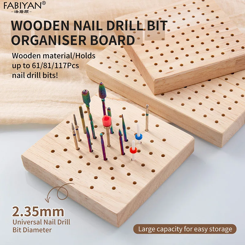 61/81/117 ثقوب مسمار لقمة ثقب لوحة التخزين مانيكير الكهربائية تلميع رئيس عرض موقف قاطعة المطحنة حامل أدوات الأظافر #2