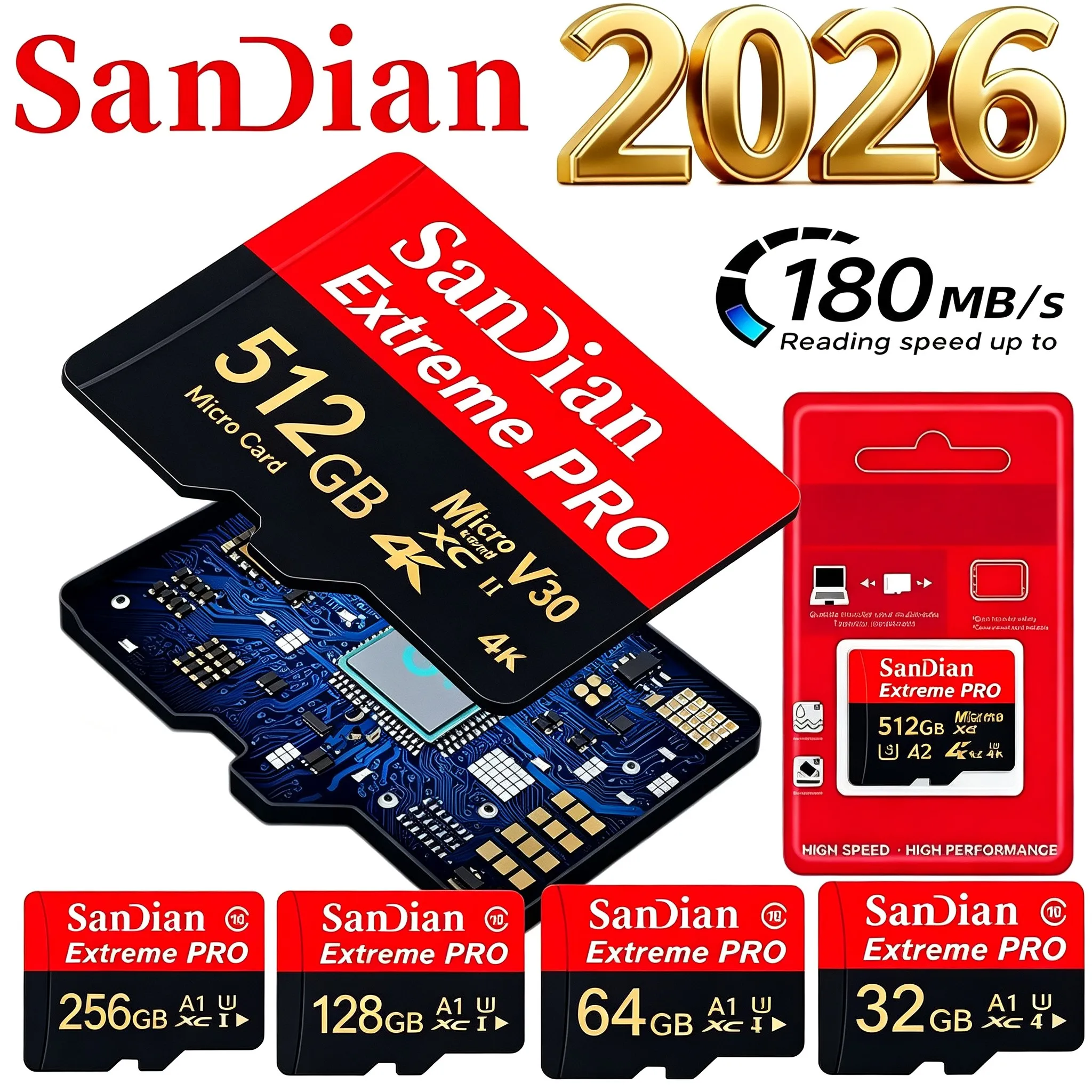 Tarjeta de memoria de 512 GB, 256 GB, tarjeta Micro TF SD de 64 GB, tarjetas SD de 32 GB, tarjetas TF, resistente al agua, para router, gafas de realidad virtual, marco digital y dispositivos móviles.