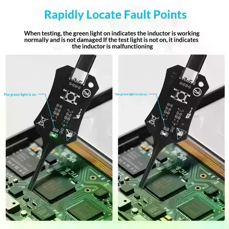 Motherboard Coil Tester Inductor Detector Tool For Mobile Phone Repair Electromagnetic Induction Quick Fault Inductance Checking