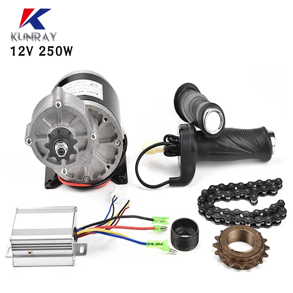 Kit di conversione bici elettrica 250W 12V MY1016Z DC Kit motore spazzola cambio 20-28 \