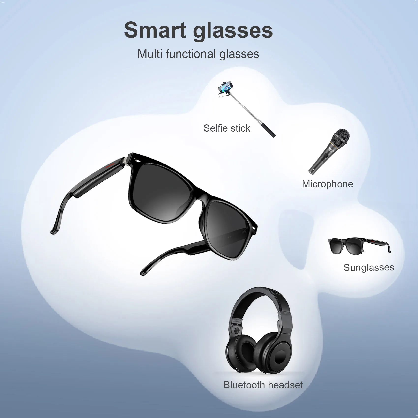 Blackview Новые умные очки E13 с защитой от Bluelight, беспроводные Bluetooth-вызовы и голосовой помощник, очки с сенсорным управлением и микрофоном, динамиком
