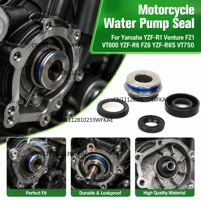 Motorcycle Water Pump Seal For Yamaha YZF-R1 Venture FZ1 VT600 YZF-R6 FZ6 YZF-R6S VT750 FZ6 Water Pump Repair Kit