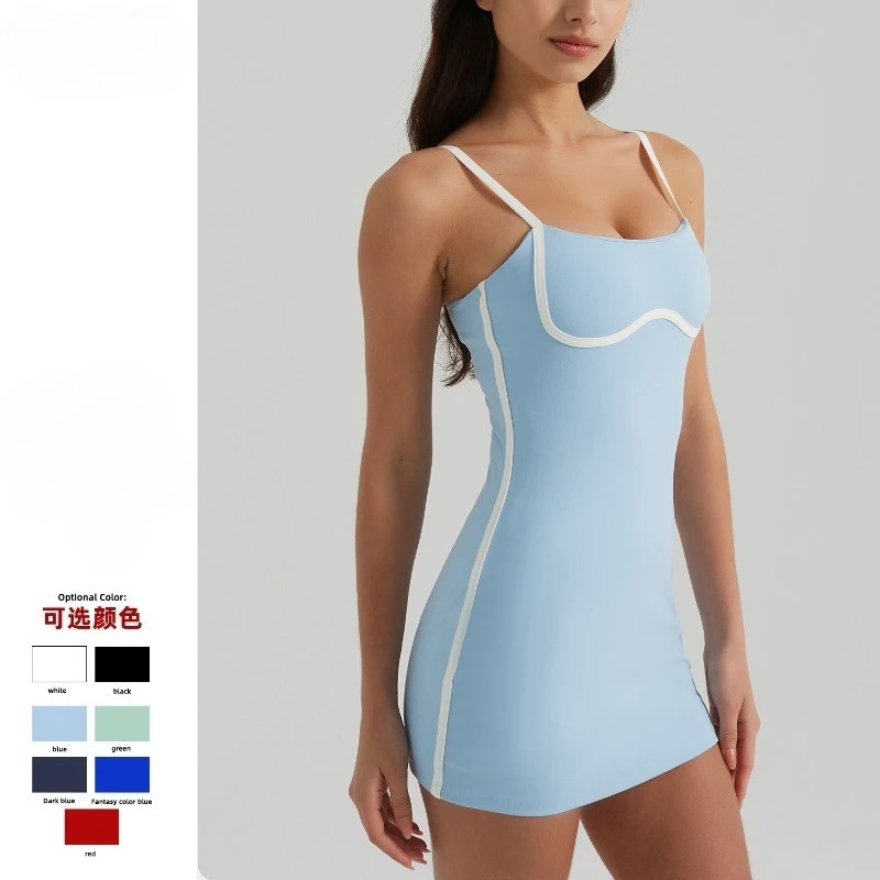 

Спортивные платья Sean Tsing, женские теннисные платья для гольфа, летние регулируемые бретели без рукавов с нагрудной подушечкой, облегающие тренировочные платья для тренировок