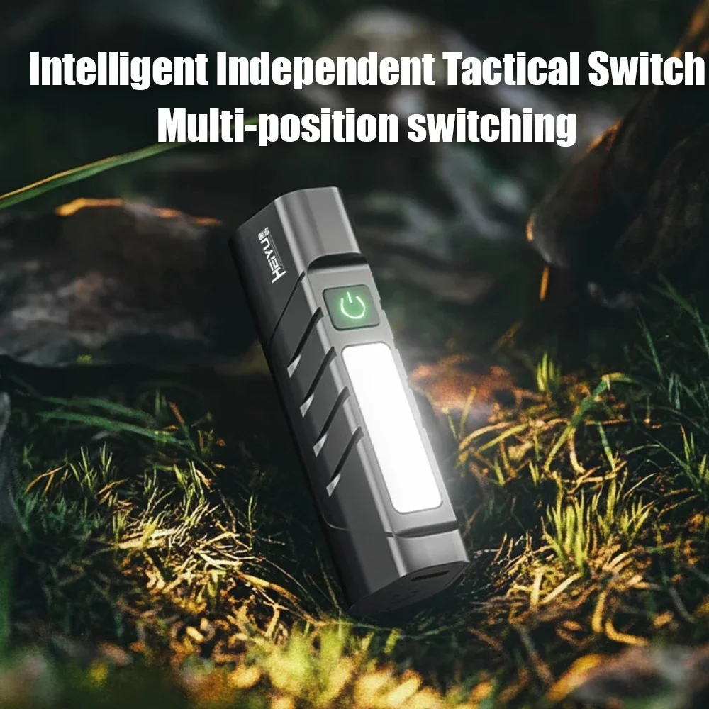 SKYRAY SM55 Red Laser EDC Flashlight 18650 Rechargeable Torch 600LM MINI Led Light with Magnetic for camping night-walking view 6