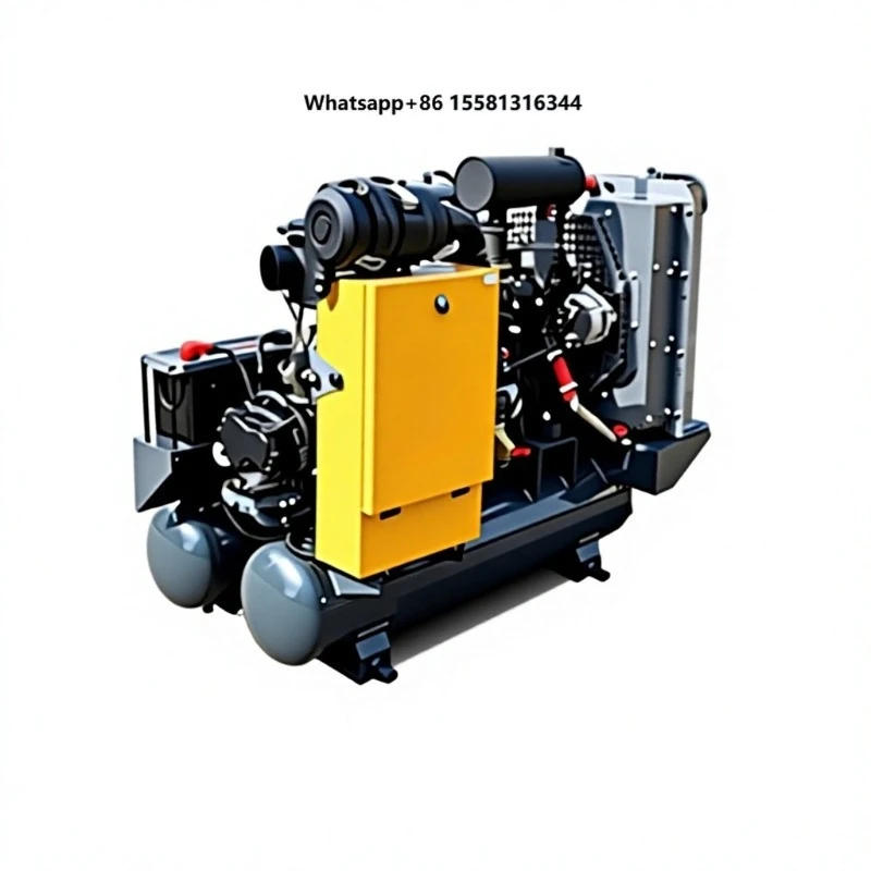 Kinleon Portable  Screw Air Compressor Pump & Motor Air Cooled 180L/min for Mining Factory Use