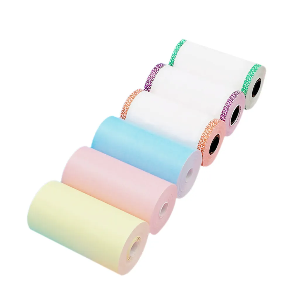 6Pcs Colorful Printing Paper Colored Typing Paper for Inkjet Printers Fax Machines Supermarket Pharmacy Office School Use Pink