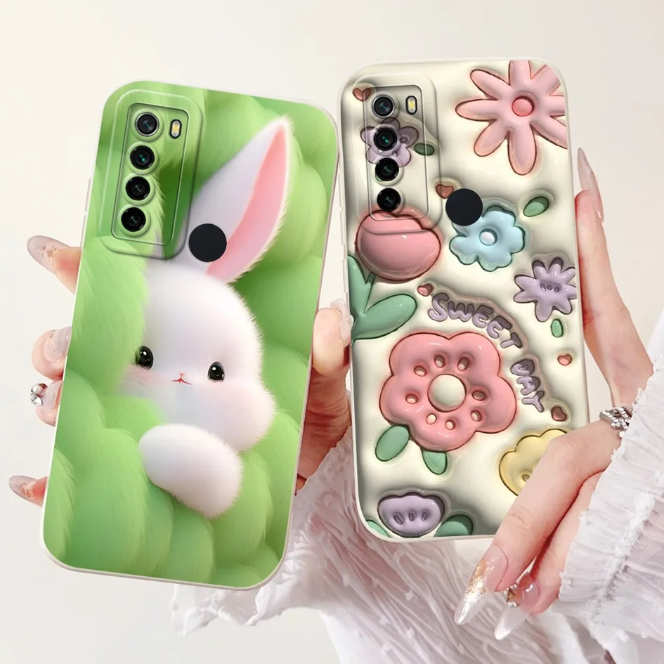 For Xiaomi Redmi Note 8 Case Luxury Flower Cactus Soft Silicone Camera Protection Cover For Redmi Note 8T Coque Note8 Phone Case