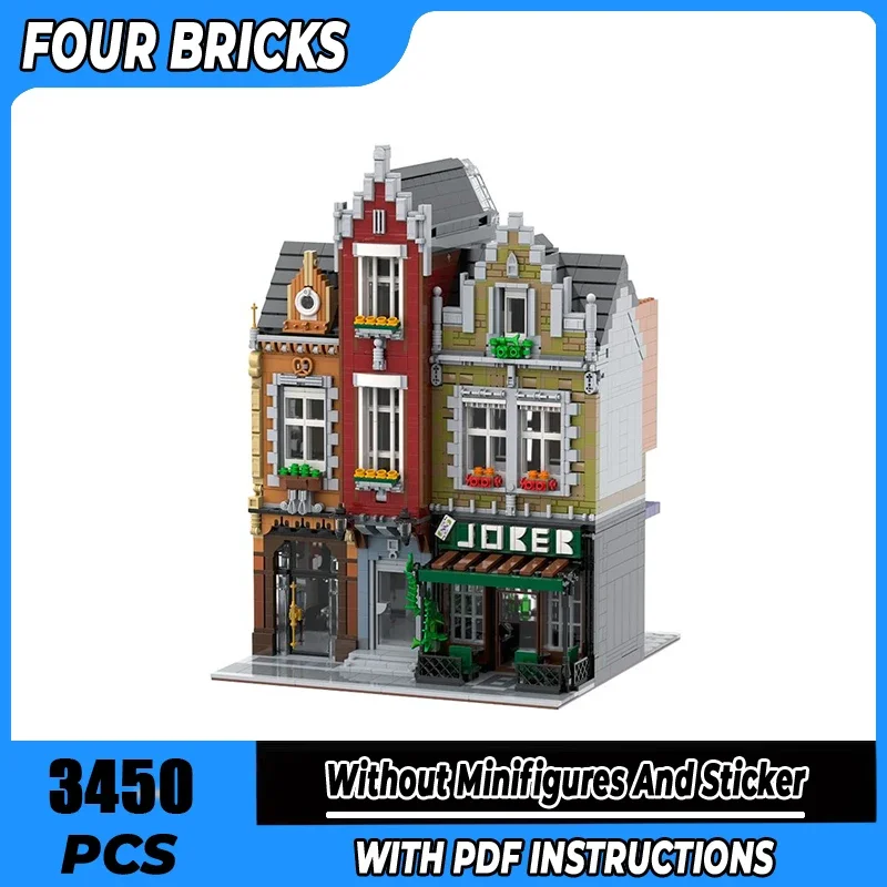 

Moc Building Blocks THE JOKER PUB Technology Modular Bricks Model Gifts Christmas Toys DIY Sets Assembly