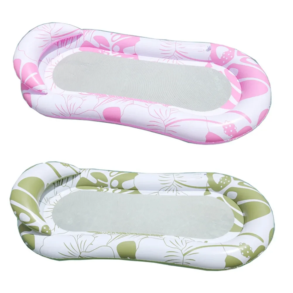 Inflatable Adult PVC Folding Mesh Lounger Inflatable Floating Row Pool Accessories For Lounging By The Pool Beach Lake