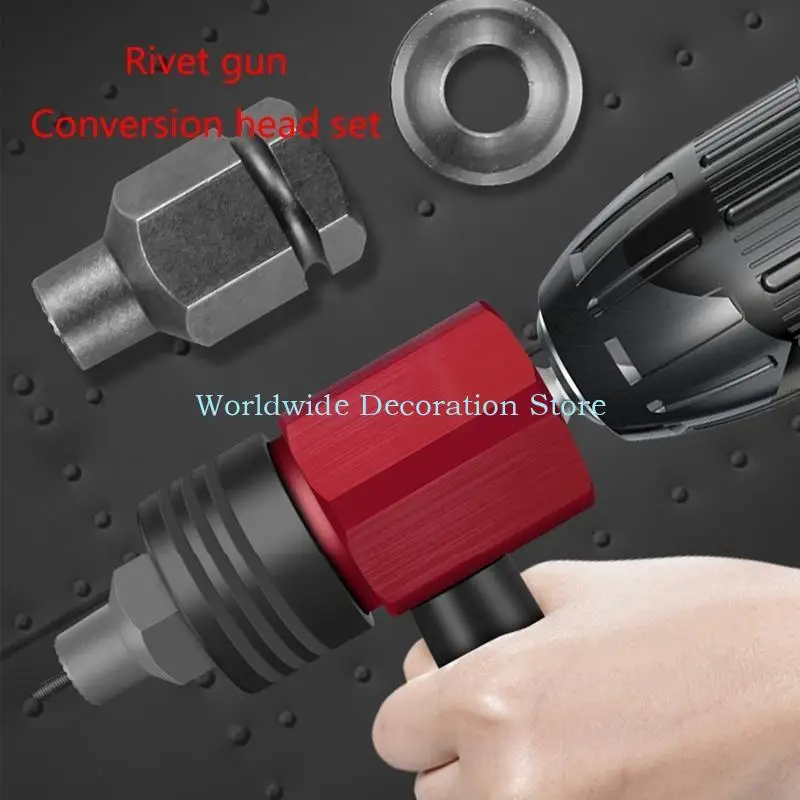 Q39B Portable Riveting Tool Riveting Drill Adapter Hand Tool Insert Nut Tool