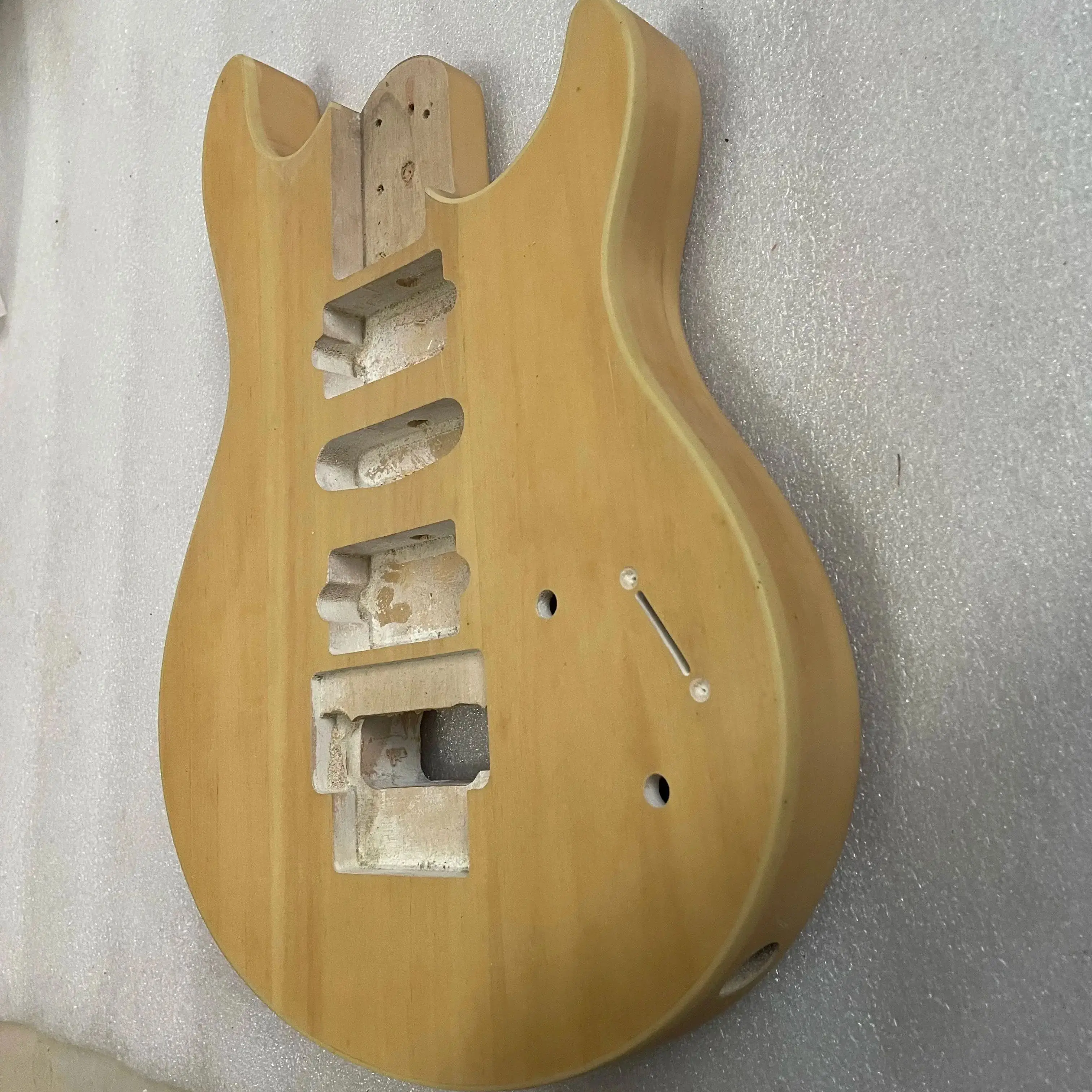 Stock Unfinished Floyd Rose Tremolo HSH Pickups Special SHape Electric Guitar Body  Solid Wood with Edgging Right Hand DIY Parts