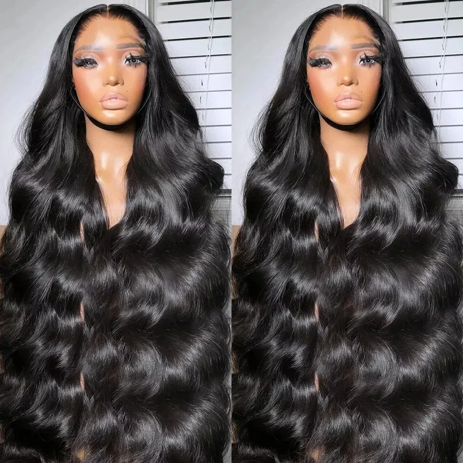 200 Density Body Wave HD Transparent 13x4 Lace Frontal Human Hair Wig 30 40 Inch 13x6 Lace Front Wigs Brazilian For Black woman