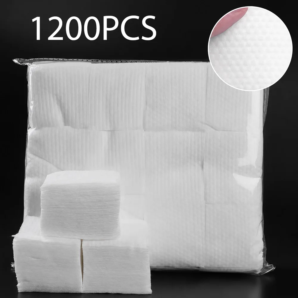 1200pcs Makeup Cotton Pad Disposable Facial Cotton Pads Remover Soft Pearl Pattern  Cleaning Tool For Eye Lip Nail Polish Tools