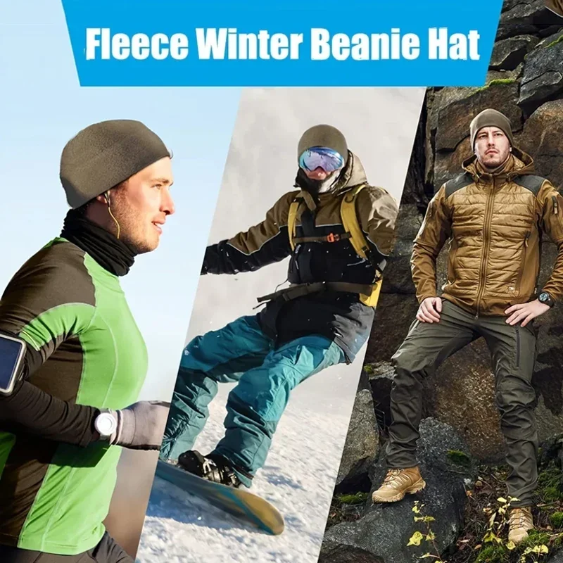 Warme Winter mützen für Männer Frauen wind dichte Radsport-Thermo-Fleece kappen Outdoor-Sport kälte sichere Ski-Wander mützen Ohr warmer Hut