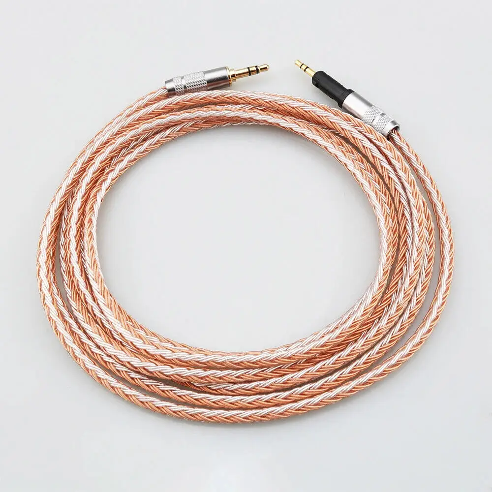 HiFi 2.5 ミリメートル/3.5 ミリメートル/4.4 ミリメートル XLR 8 コア OCC シルバーメッキイヤホンケーブルゼンハイザー HD598 HD559 hd569 hd579 hd599 hd558 hd518
