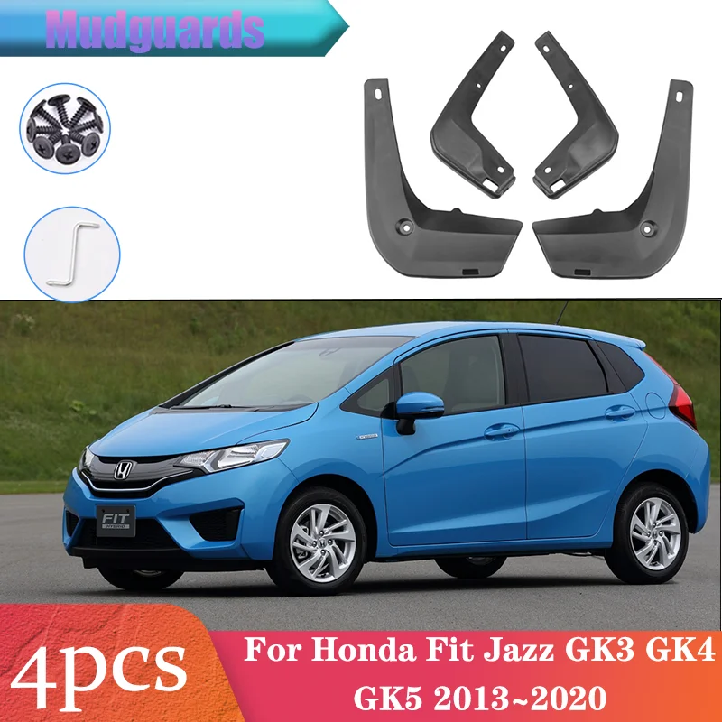 Для Honda Fit Jazz VTi-S GK3 GK4 GK5 2013 ~ 2020 2014 2015 2016 2017 2018 2019автомобильные колеса, брызговики, брызговики, защита крыльев, брызговики, аксессуары Для Honda Fit Jazz VTi-S GK3 GK4 GK5 2013 ~ 2020 2014 2015 2016 2017 2018 2019автомобильные колеса, брызговики, брызговики, защита крыльев, брызговики, аксессуары