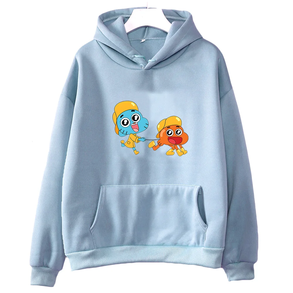 Gumball Wattersonn Cute Anime Hoodies Women/men Casual Sweatshirts Autumn Fleece Pullovers Brand High Quality Hooded Clothing